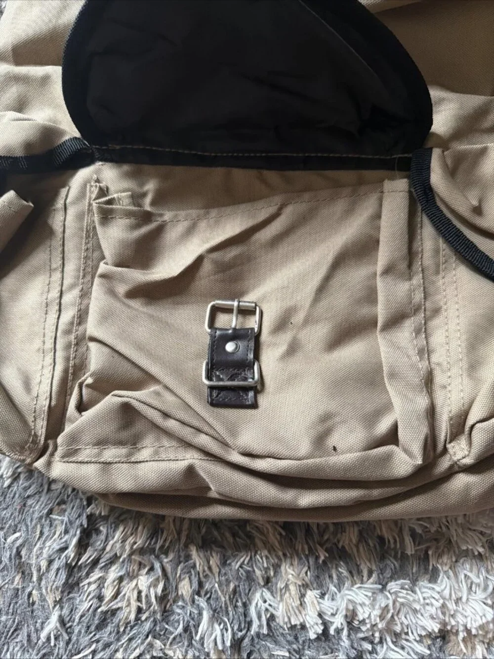 VTG SC Seal Of The Sierra Club Sand Tan Back Pack Utility Pockets 90s